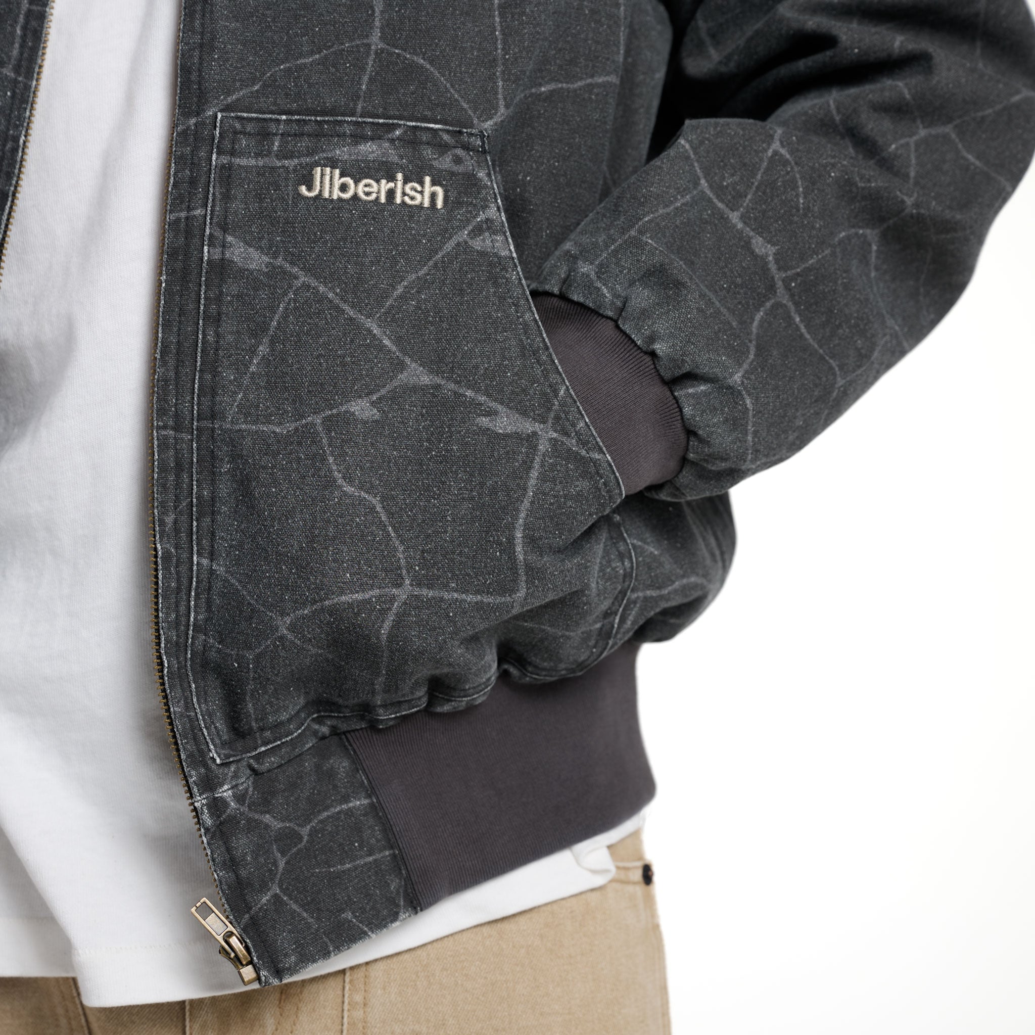 Eggxit + Jiberish: Canvas Field Jacket Cracked Eggshell