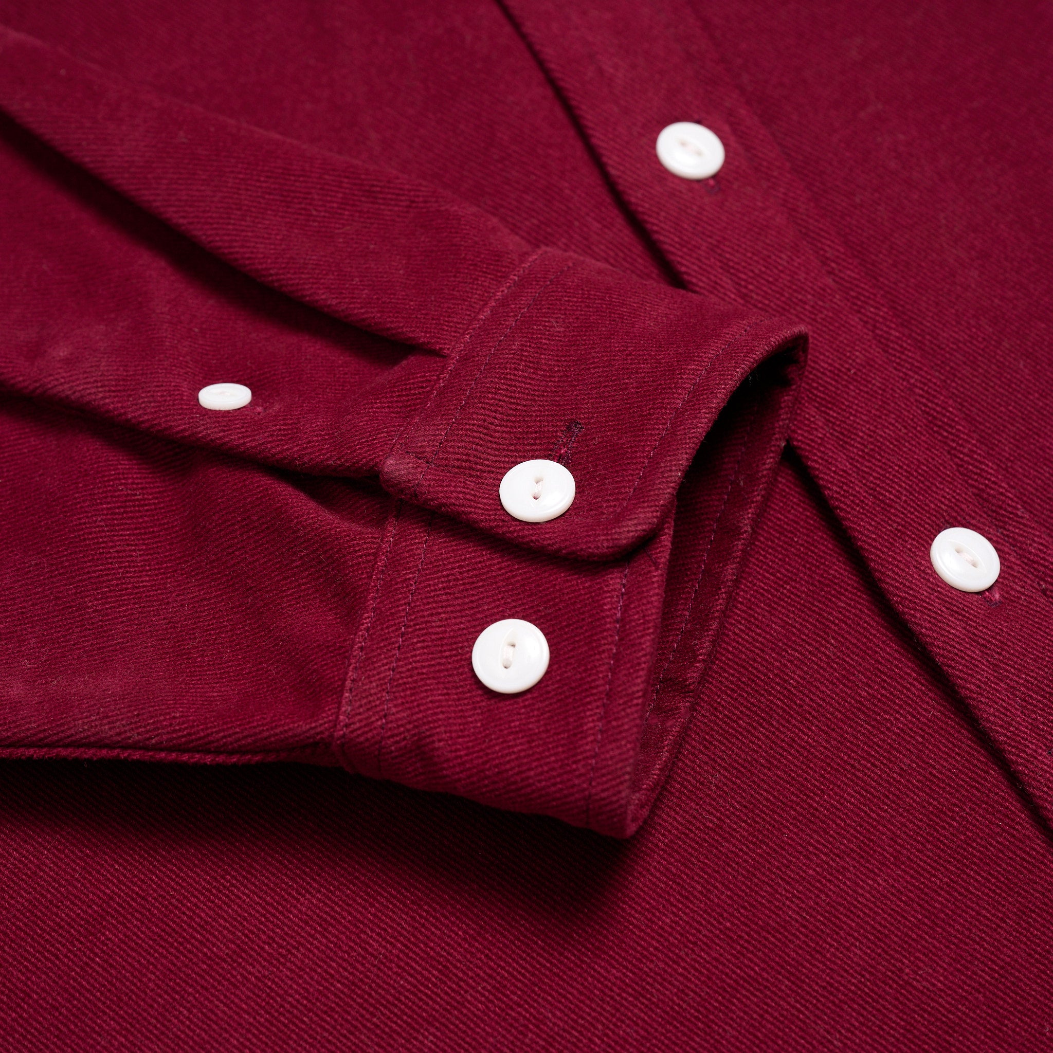 Brushed Cotton Overshirt Burgundy