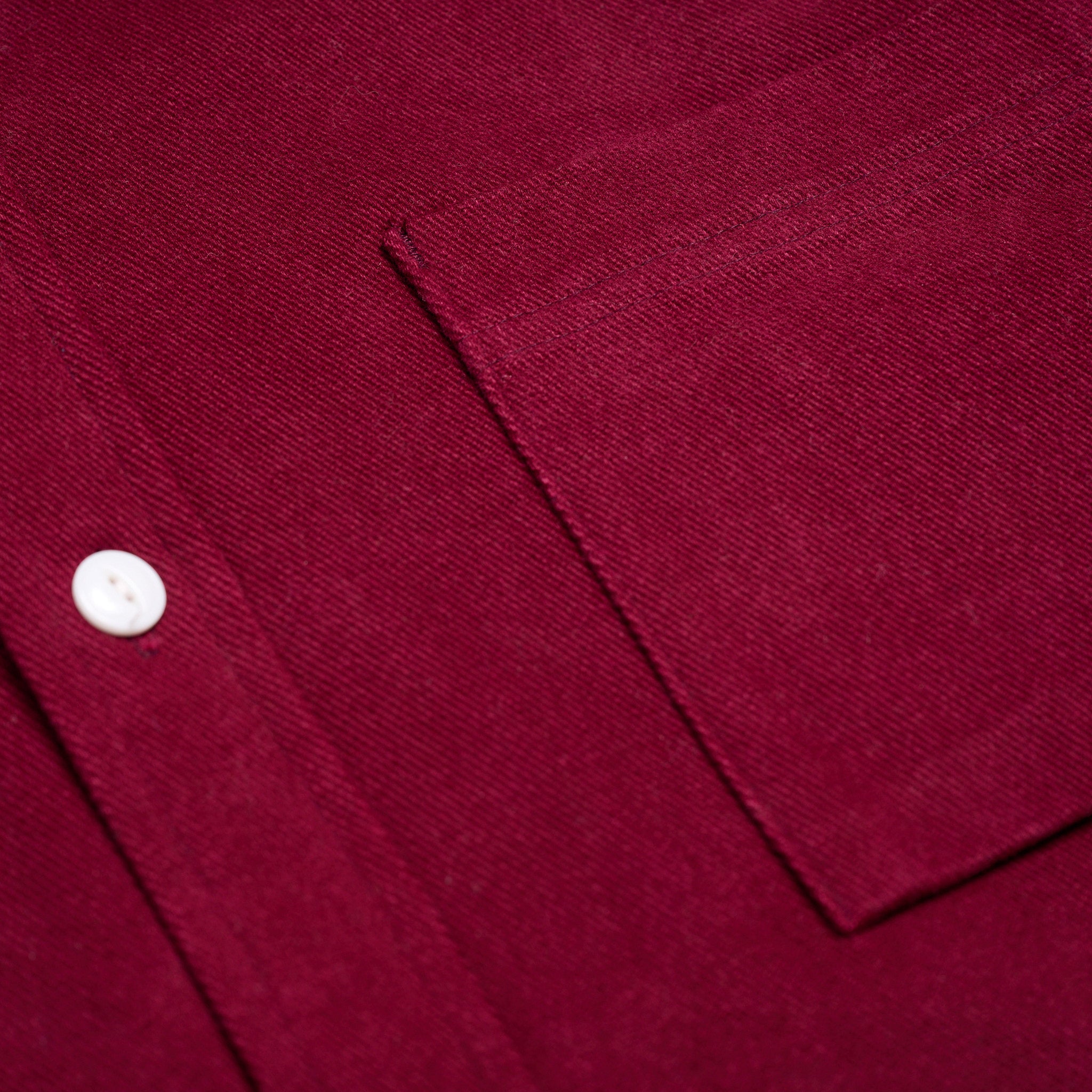 Brushed Cotton Overshirt Burgundy