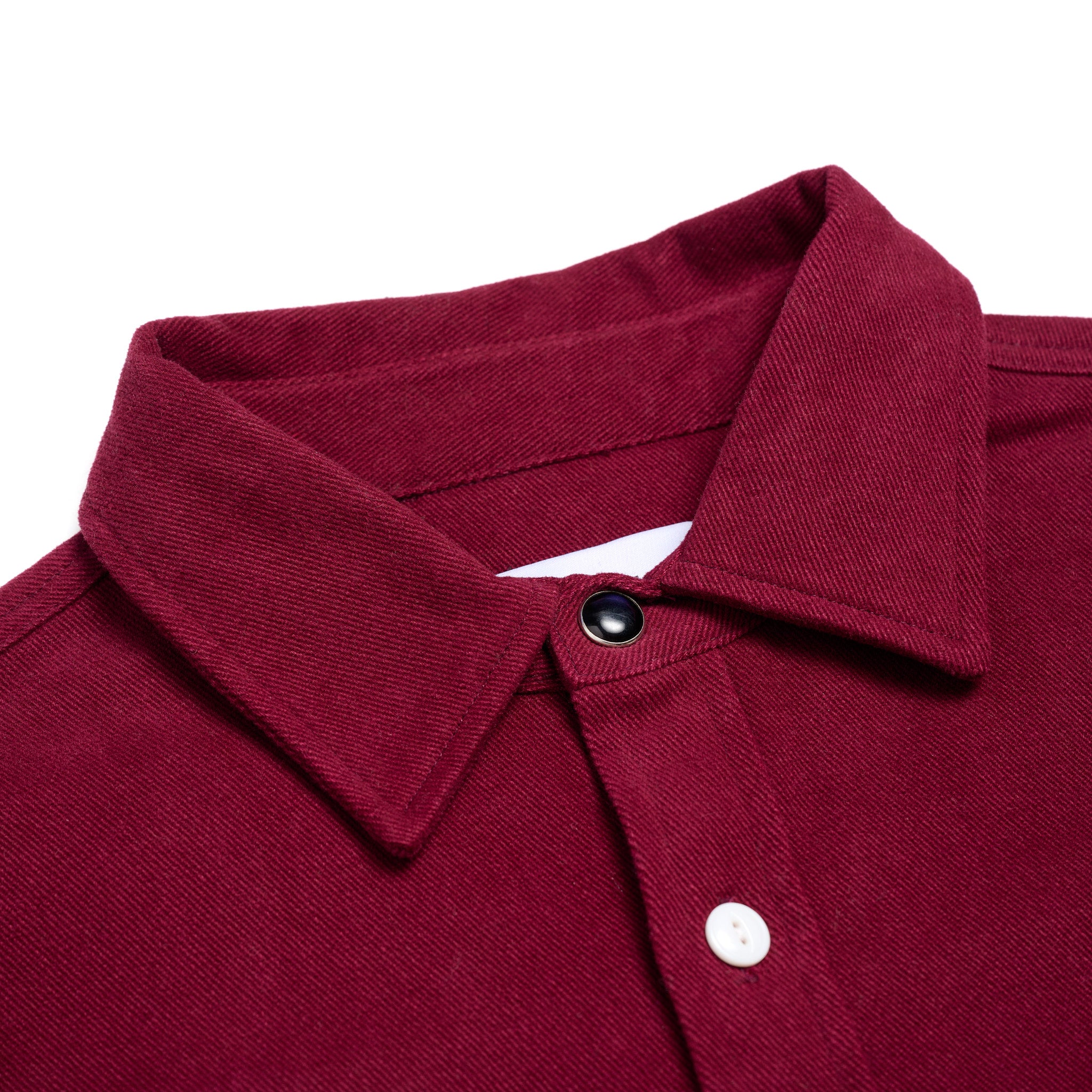 Brushed Cotton Overshirt Burgundy