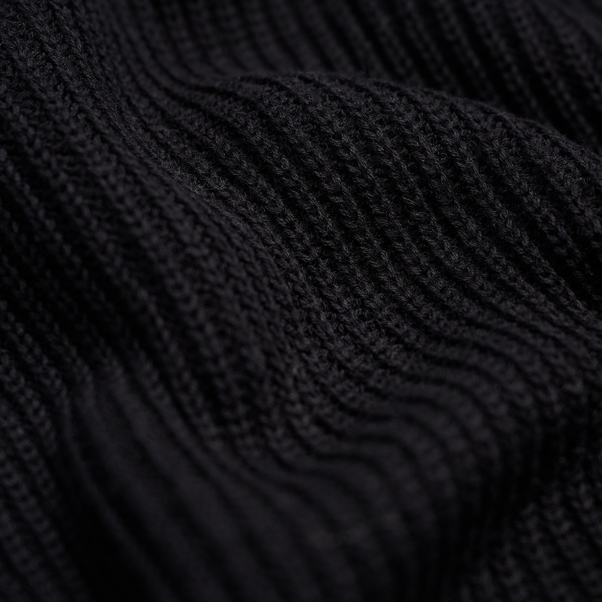 Full-Zip Knit Sweater Black