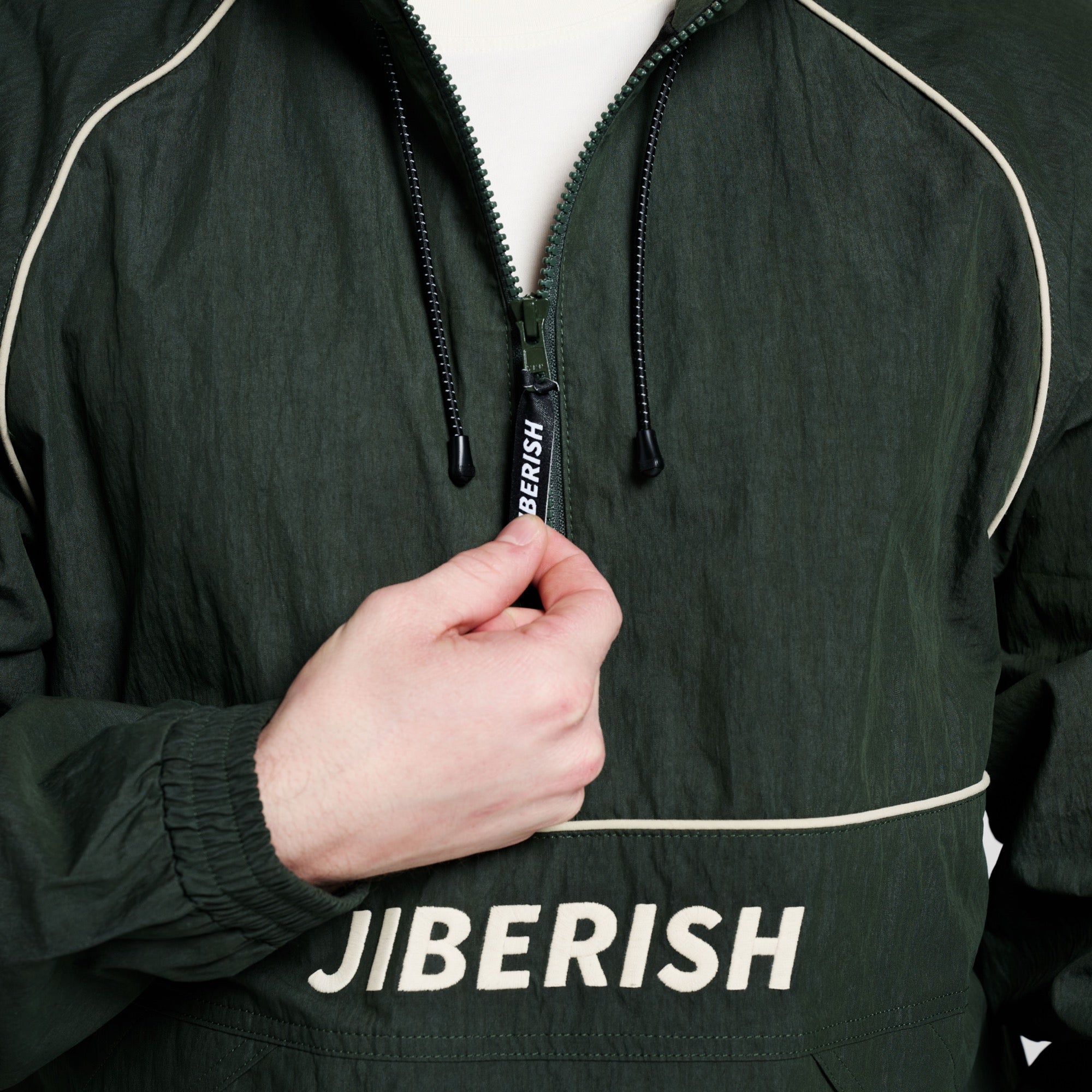 Quarter Zip Anorak Forest Green