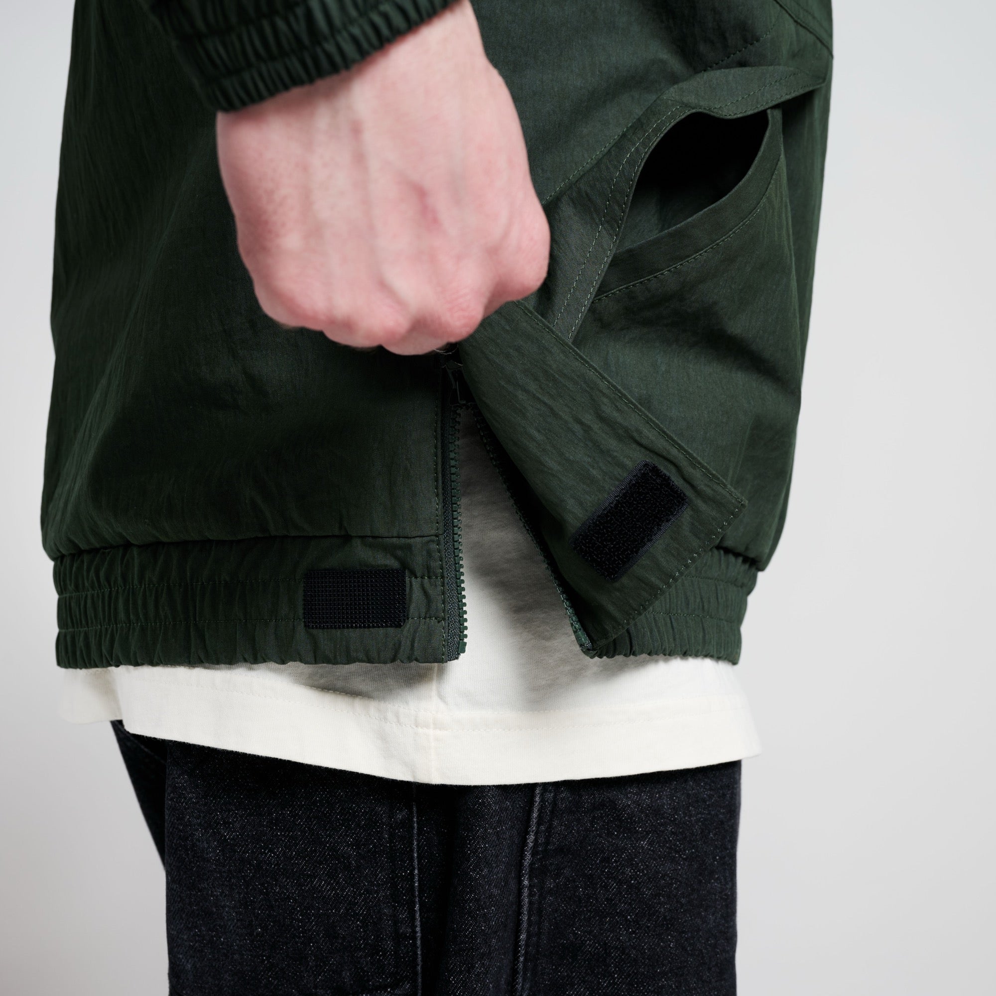 Quarter Zip Anorak Forest Green