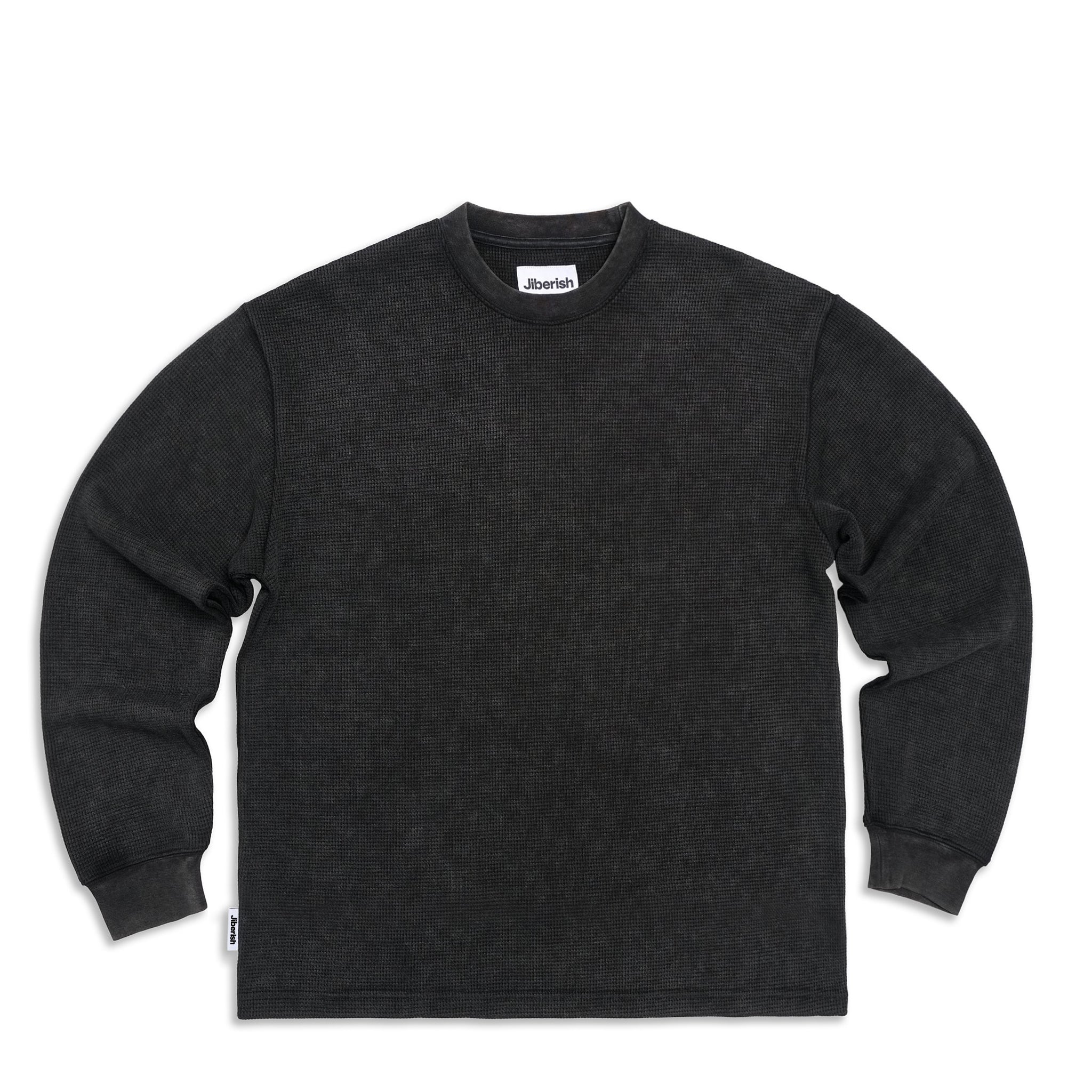 Washed Thermal Long Sleeve Charcoal