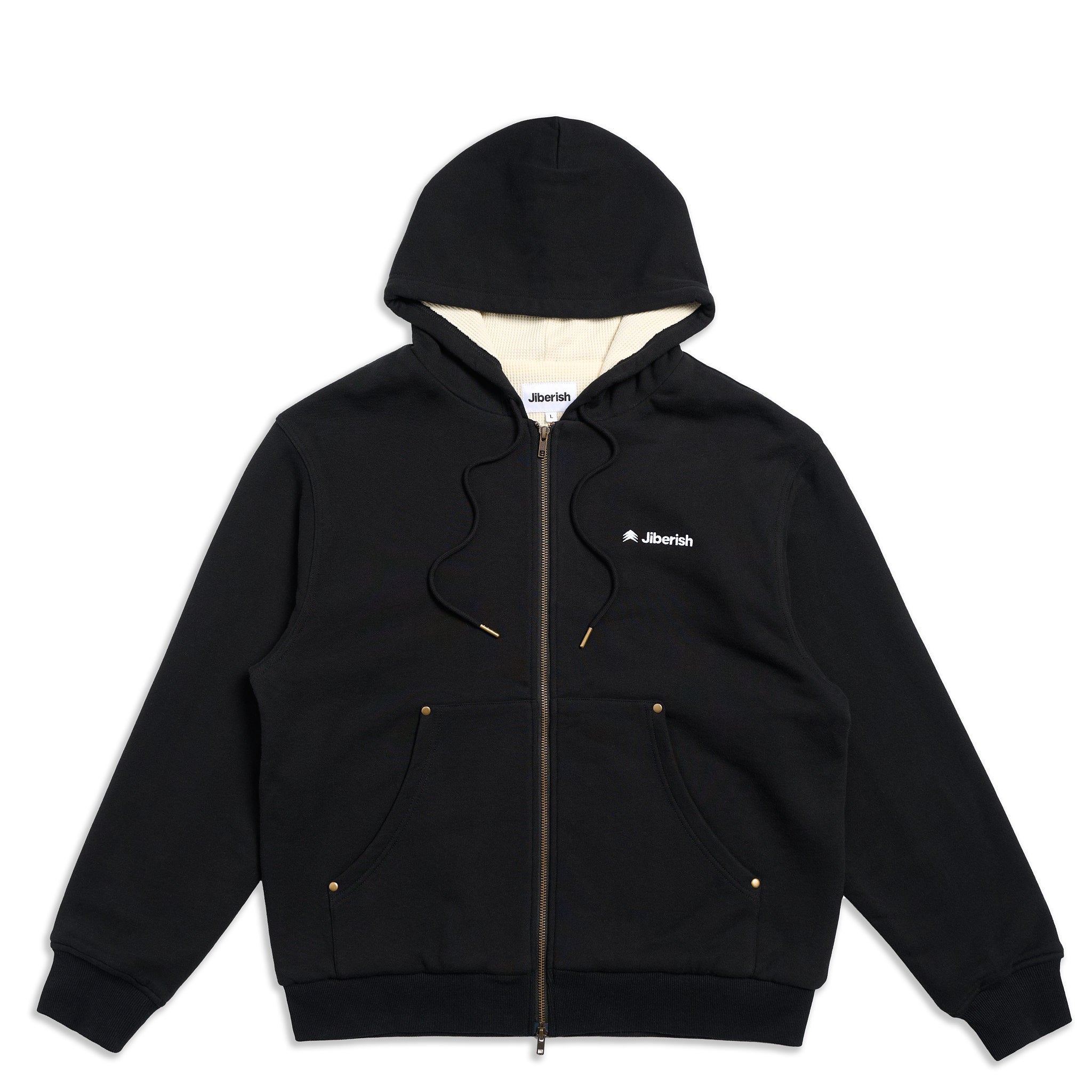 Heavyweight Thermal-Lined Hoodie Black