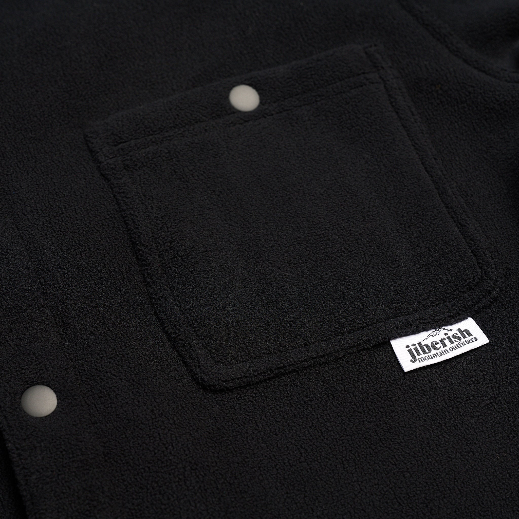 Pile Fleece Snap Shirt Black