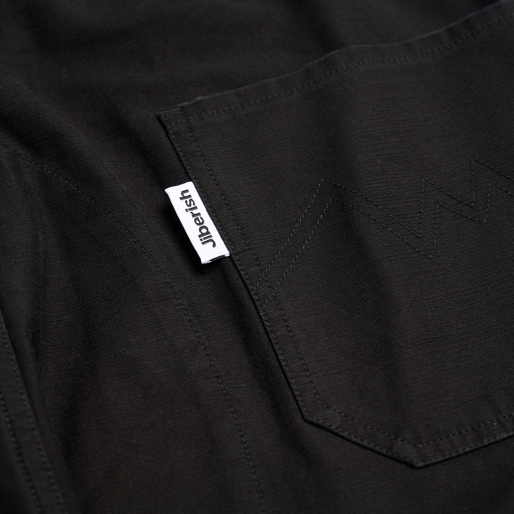 Washed Slub Cargo Pants Black