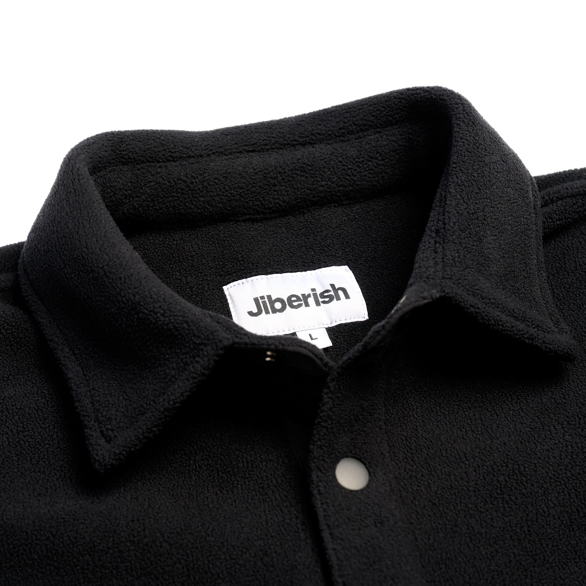 Pile Fleece Snap Shirt Black