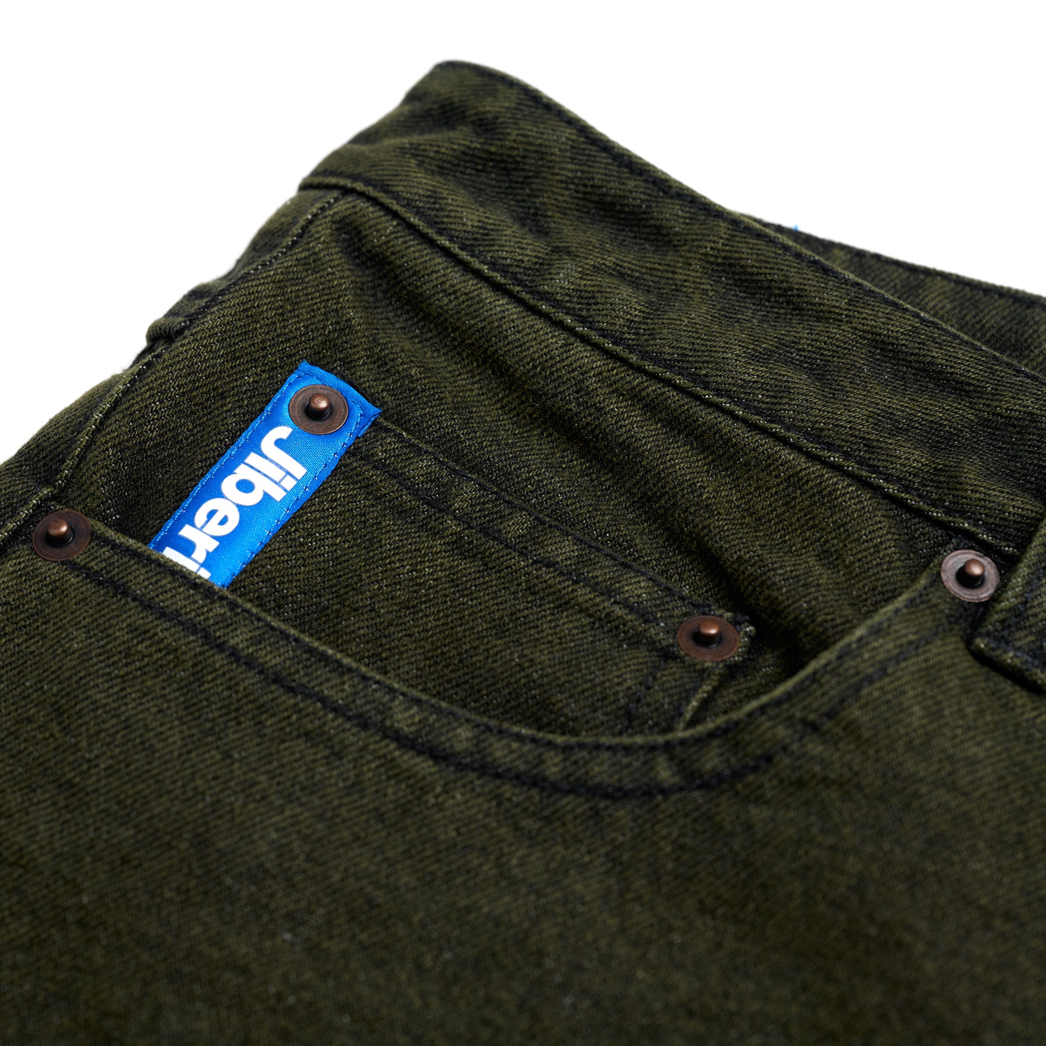 Baggy Fit Denim Overdyed Forest Green