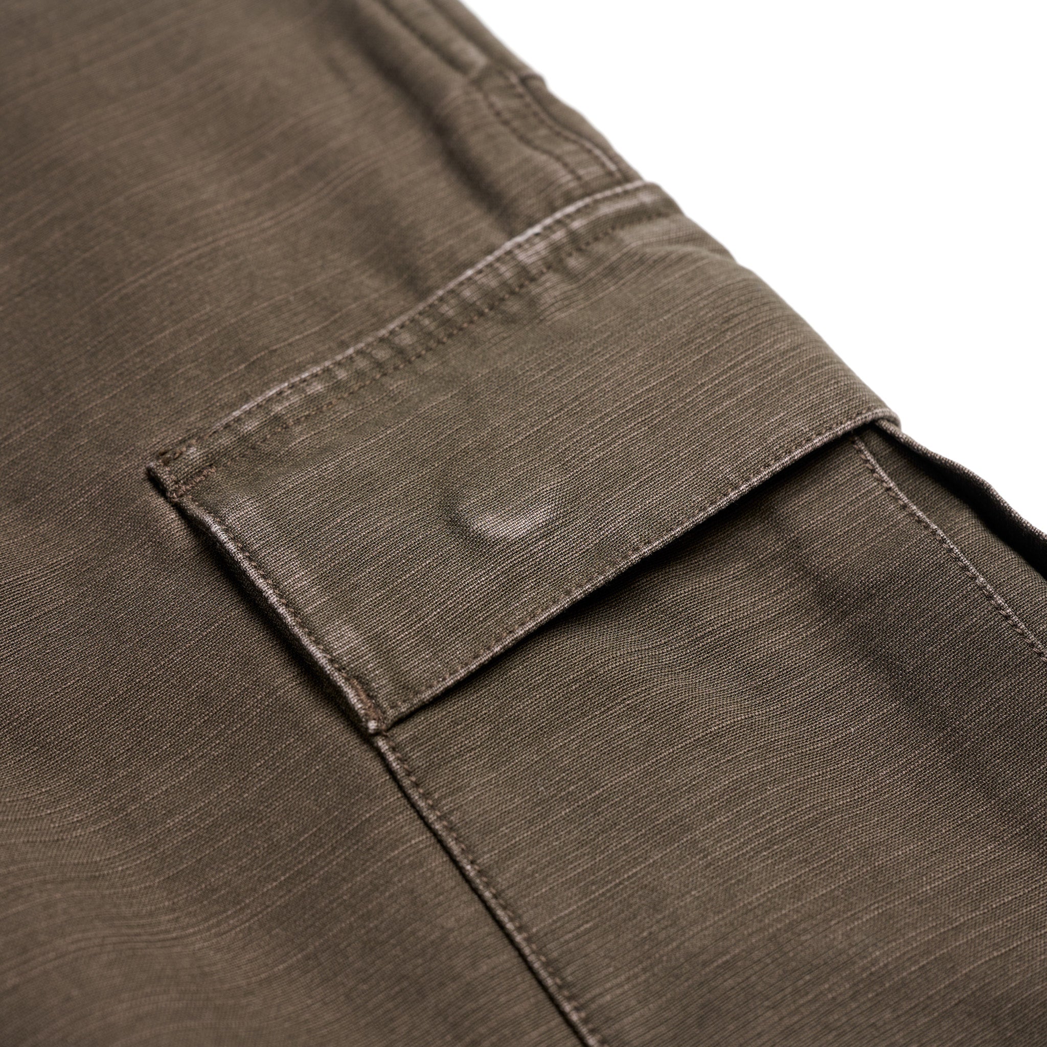 Washed Slub Cargo Pants Walnut