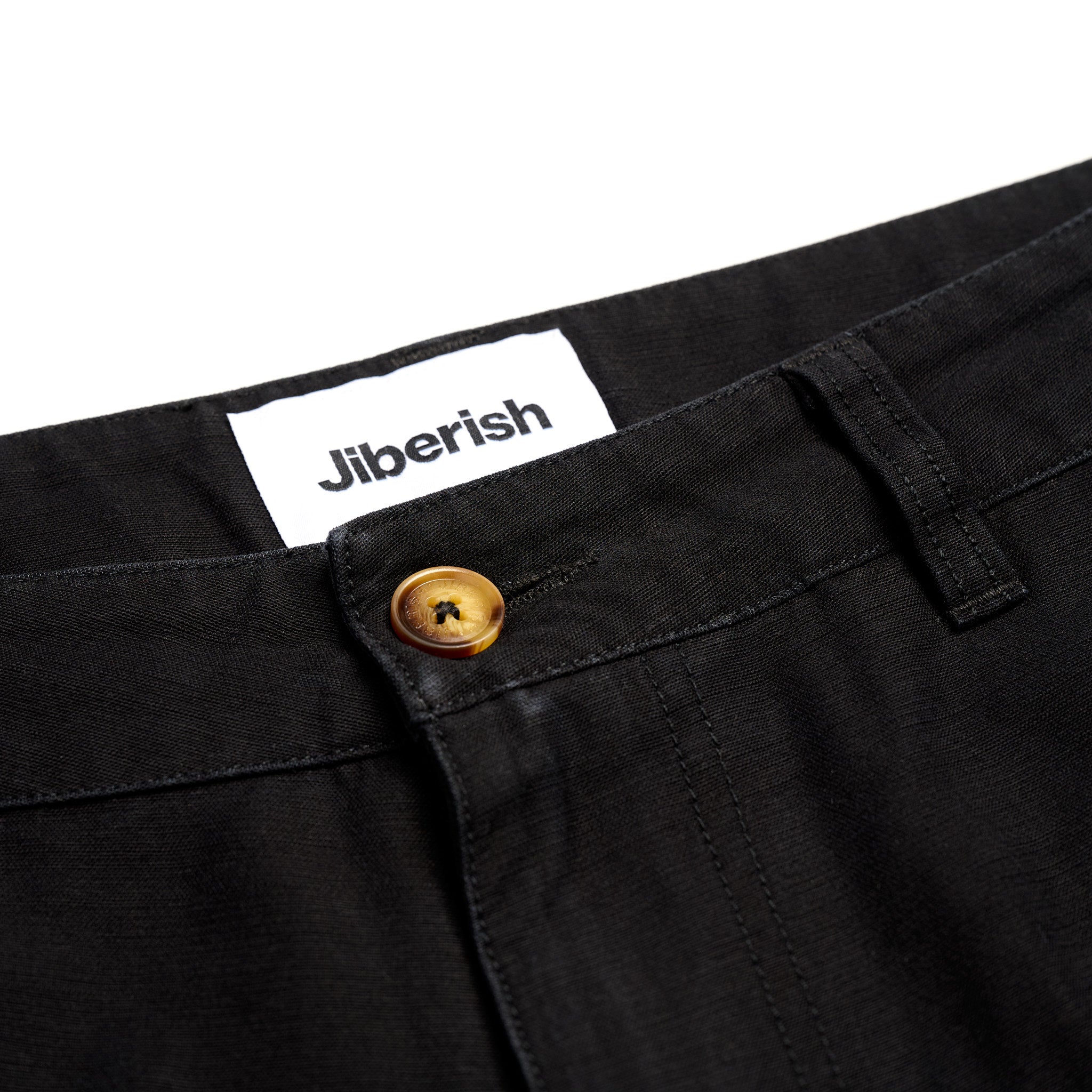 Washed Slub Cargo Pants Black