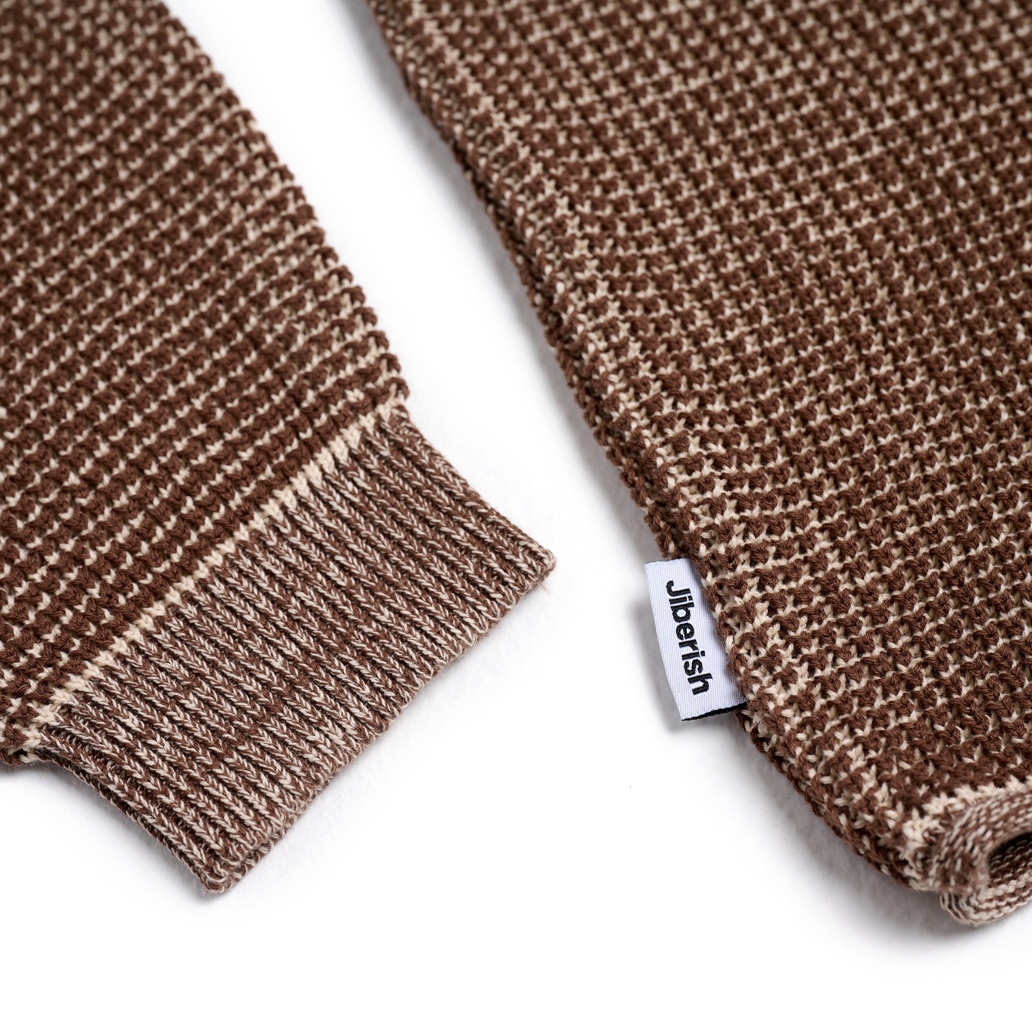 Waffle Knit Sweater Brown/Tan