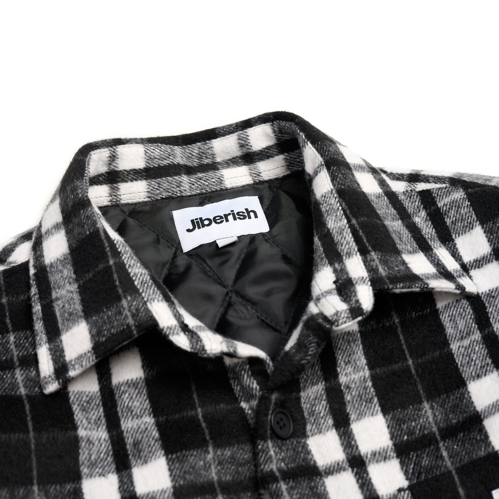 Quilted Riding Flannel Black/White