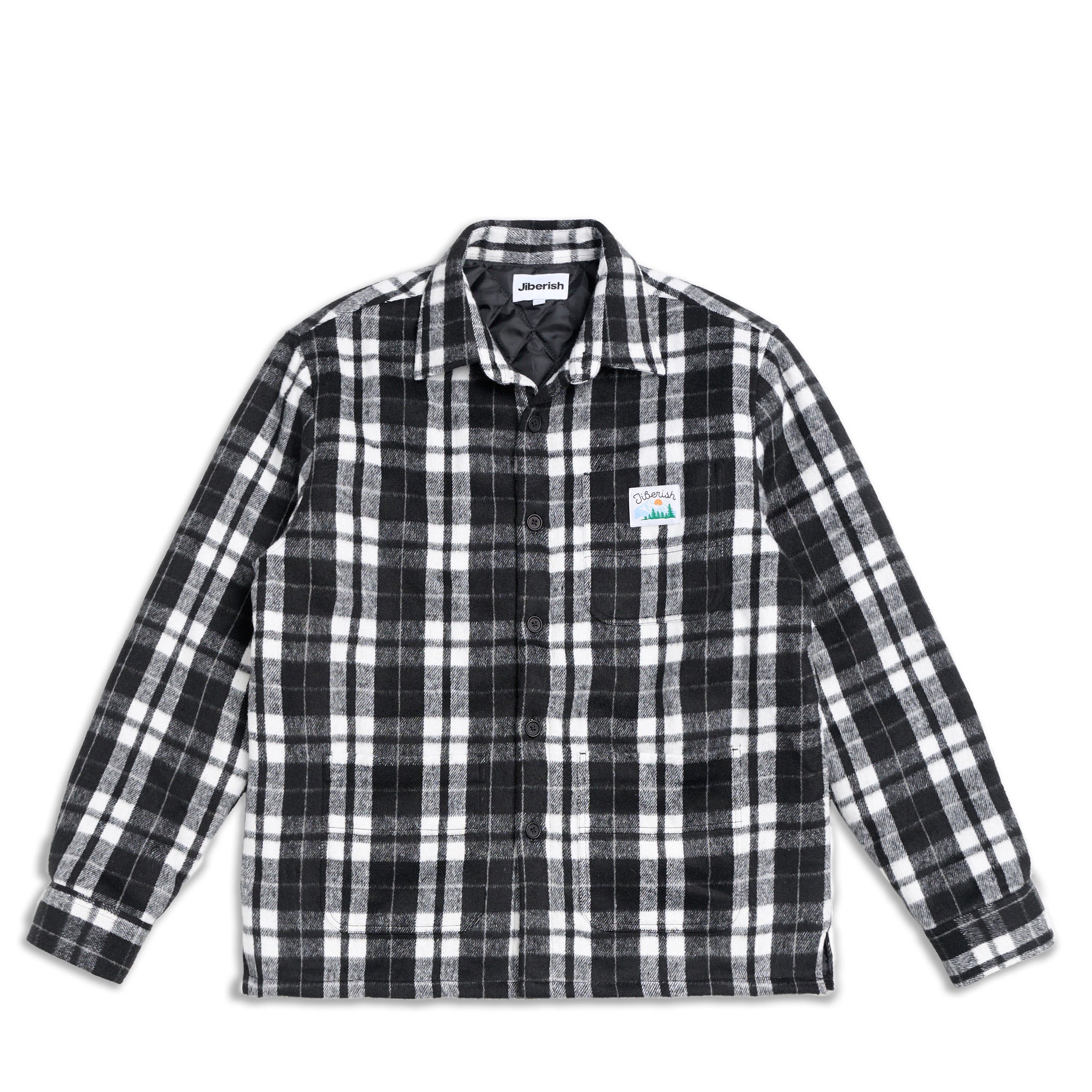 Quilted Riding Flannel Black/White